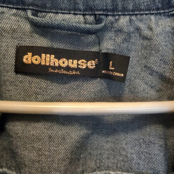 NWT Dollhouse Womens  Denim Jacket Size L - Picture 2 of 4